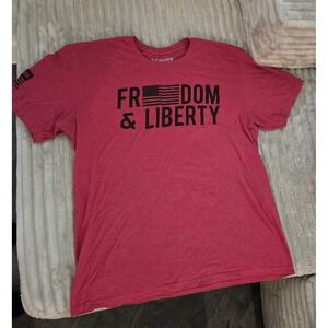 Rags Of Honor Unisex XL Red Freedom & Liberty Graphic T-Shirt Veteran Support